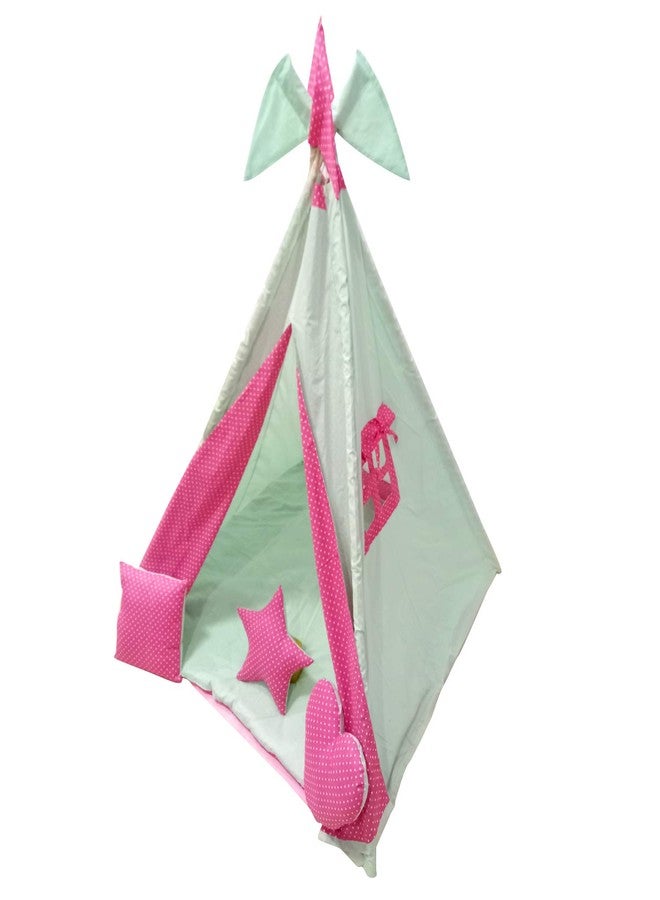 CREATIVE TEXTILES Tent House for Kids Lightweight Folding Camping Tent House for Kids Children's Indoor Outdoor Pop Up Teepee Play House Toy for 3 to 10 Year Boy and Girl Kids Colour : Green|Pink - Image 4